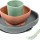 Béaba - Set repas silicone - Vaisselle enfant - 4 pièces - Vert/terre cuite/gris