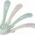 Béaba Set de Cuillères Siliconen Velours Gris/ Sage 8+ Mois (4 Pièces)