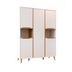 Pericles Boho Blanc Armoire 5 portes