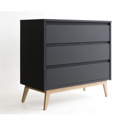 Pericles Pure Black Commode -avec extension-