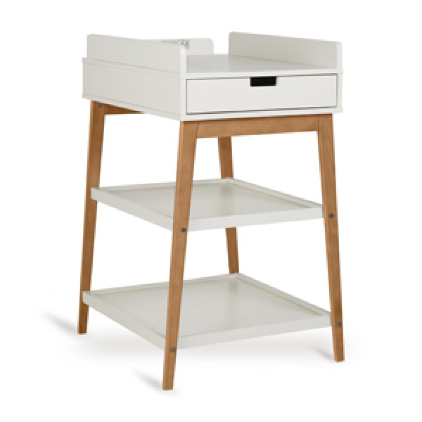 Quax Table à langer avec tirroir - Hip Clay-Walnut