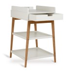 Quax Table à langer avec tirroir - Hip Clay-Walnut