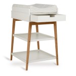 Quax Table à langer avec tirroir - Hip Clay-Walnut