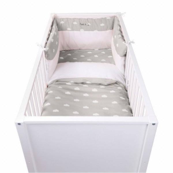 Childhome Snoozy clouds gris housse de couette pour lit