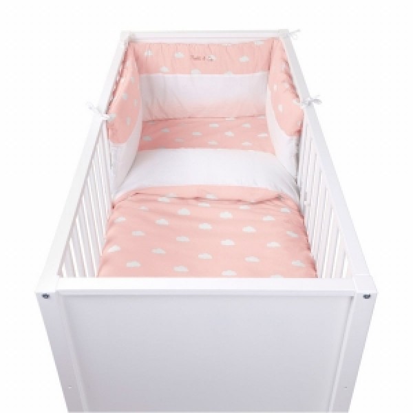 Childhome Snoozy clouds rose housse de couette pour lit