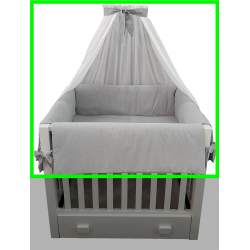 Di Baby - Set de textile pour parc Chambray Gris - 3 pièces