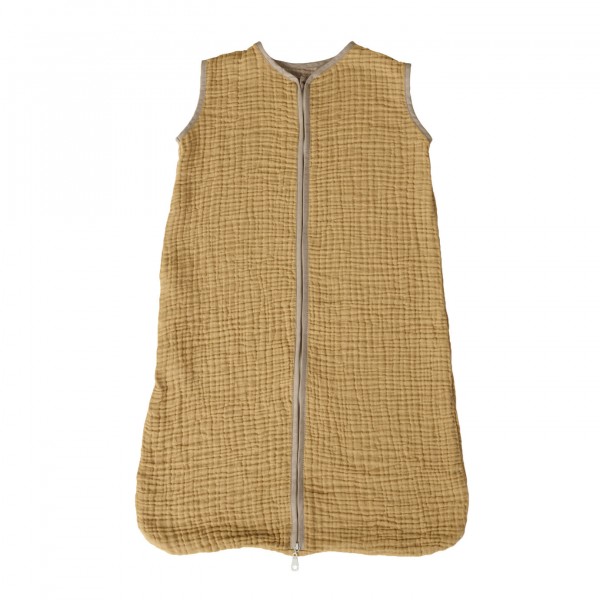 Quax - Sac de Couchage en Mousseline Naturelle - Safran/Beige - 70cm