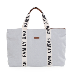 Childhome Family Bag Bag Sac à langer - Signature Canvas Ecru