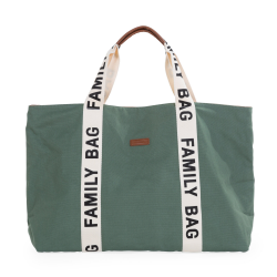 Childhome Family Bag Bag Sac à langer - Signature Canvas Green