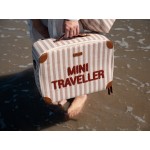 Childhome Mini Traveller Valise Enfant - Stripes - Nude/Terracotta