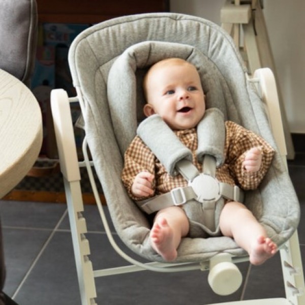 Childhome Newborn Evosit Blanc - Jersey Gris