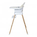Quax - Chaise haute Ultimo 3 en 1 - White/Natural