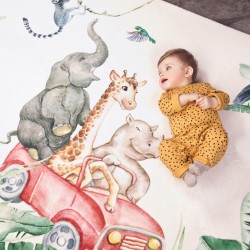 Little Gem Cozy Tapis de Jeu Bébé Jungle 125x165 cm